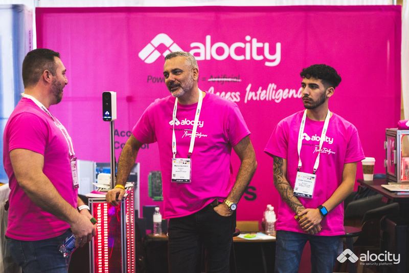 Alocity team at ISC West booth