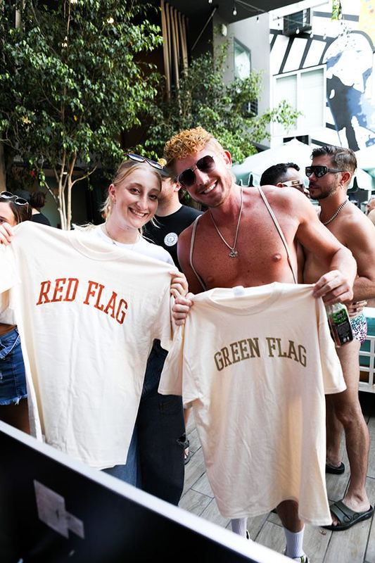 Red Flag and Green Flag merch tees